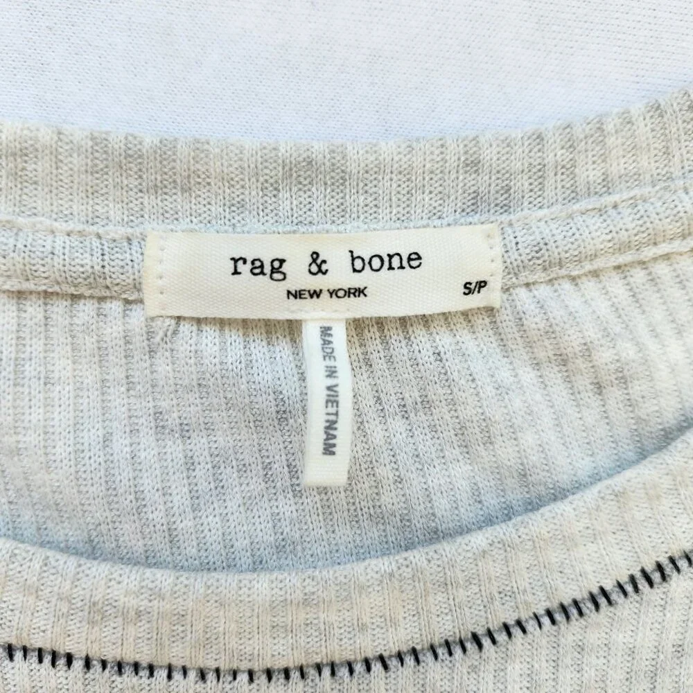 Rag & Bone The Knit Ribbed Dress Long Sleeve Grey Cute Soft Sporty Comfy Small - Picture 6 of 9